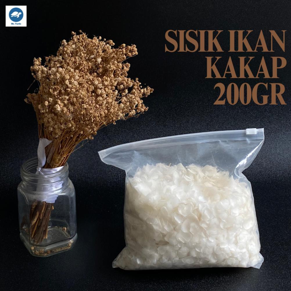 Original Fish Scales / Sisik Ikan Kakap Kering (M) 200Gr | Bahan Collagen Alami