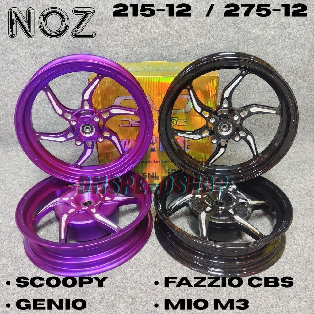 DELKEVIC DND ORIGINAL VELG RACING CNC NOZ 215x12 275x12 MIO M3 FAZZIO VARIO 110 125 150 160 ABS CBS 
