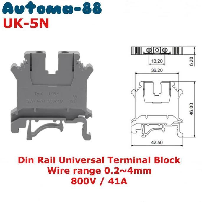 FEED-THROUGH TERMINAL BLOCK UK5 UK5N UK-5 UK-5N BUKAN PHOENIX CONTACT NEBU