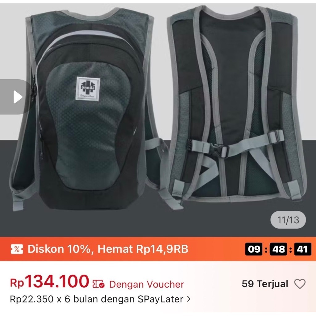 Hydropack 10.5 L baru bekas endorse   12