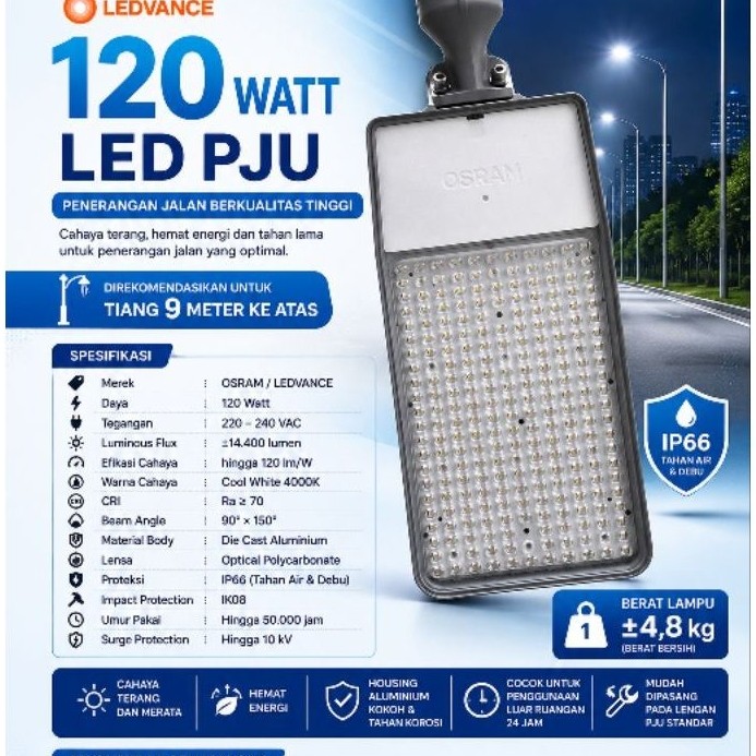 Lampu Osram ledonvo 120watt untuk PJu