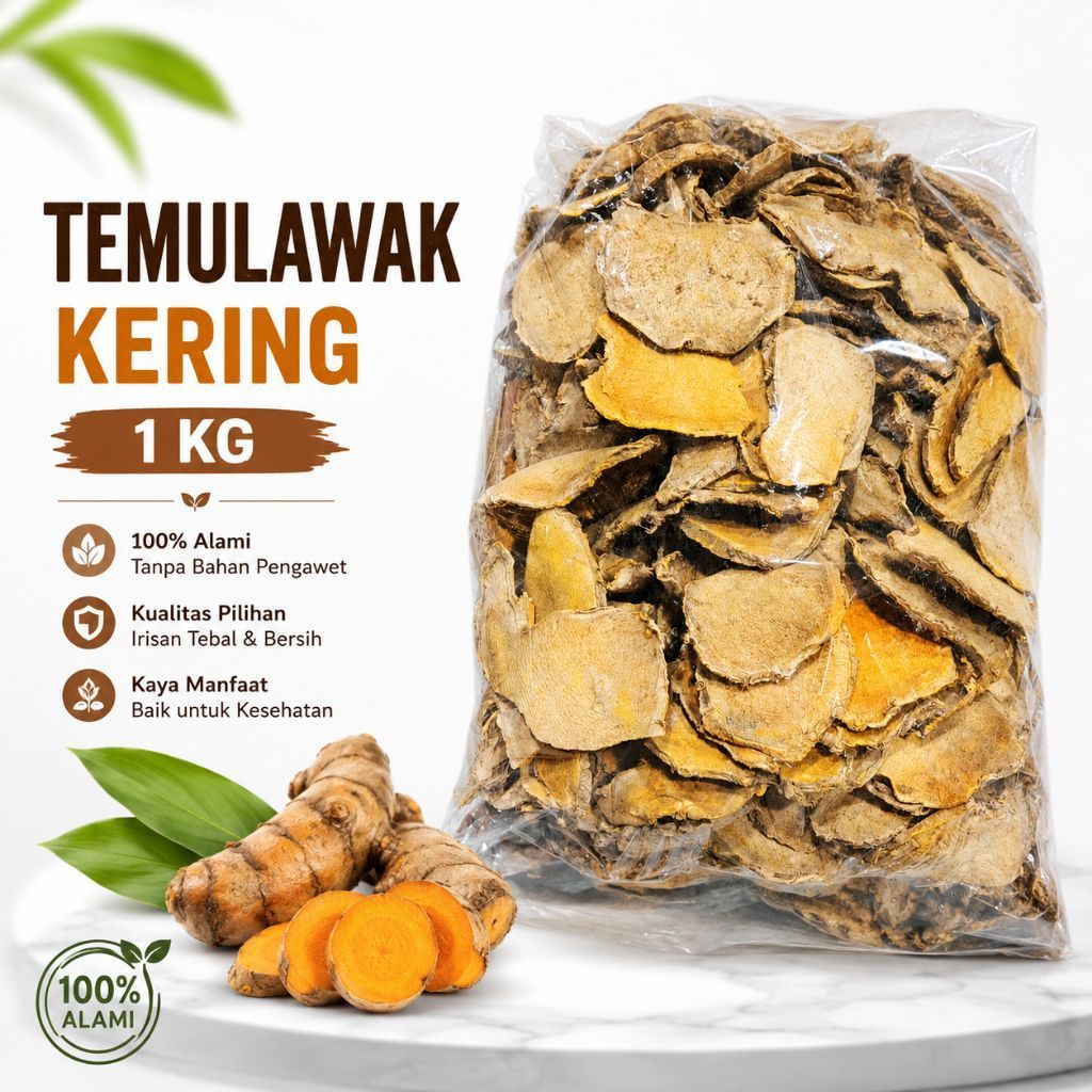 Temulawak kering jumbo kering 1 kg temulawak kering premium temulawak slice rempah kering Jogja