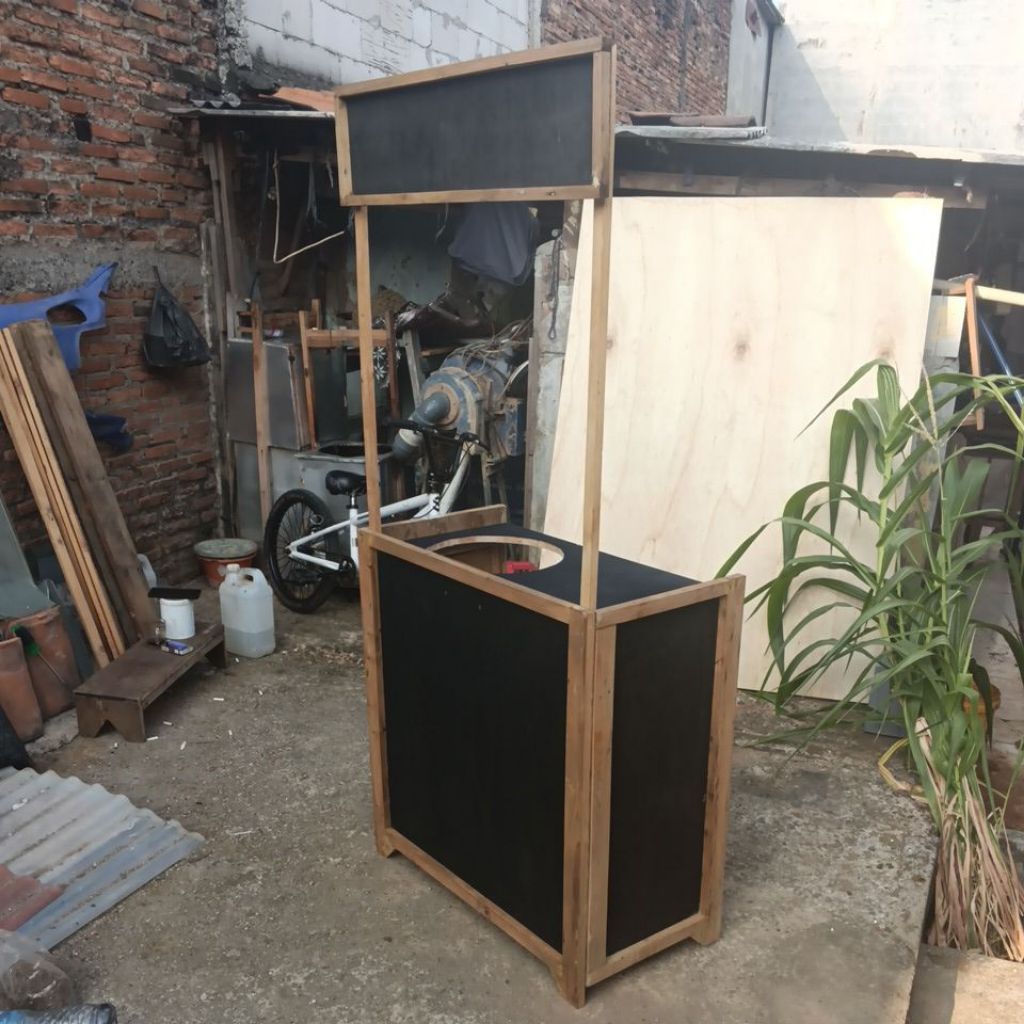 booth portable meja stand