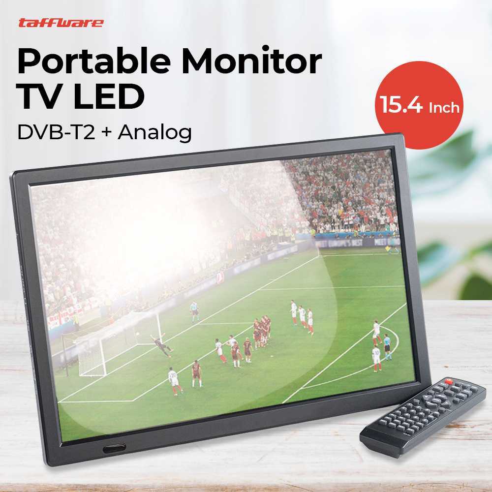 Televisi Portable TV Digital Monitor 15.4 Inch TV Mini Layar LCD Portable Rumah Mobil Camping Serbag