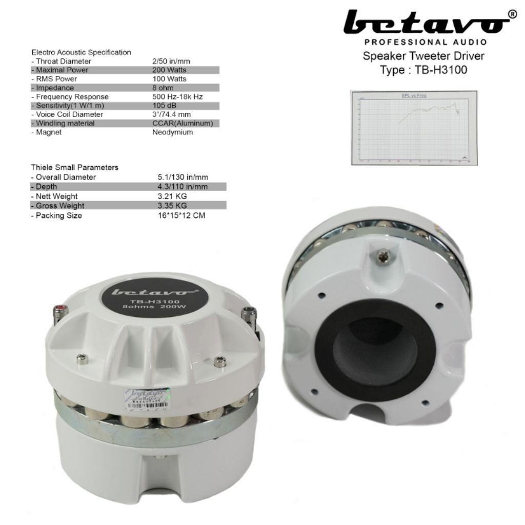 TWEETER BETAVO TB H3100/ Tweeter Betavo Tb H3100/ tweeter betavo tb h3100