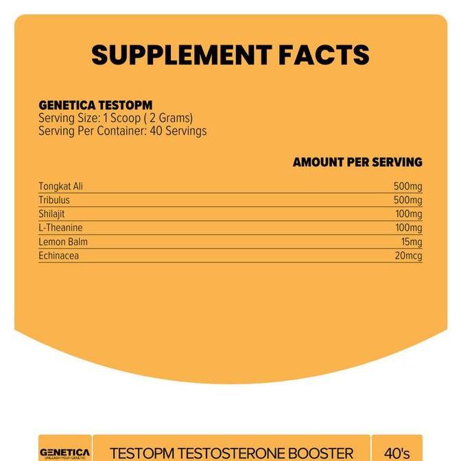 Dietaja- Genetica 3 In 1 Testo Pm 40 Serving Testobooster Testo Booster