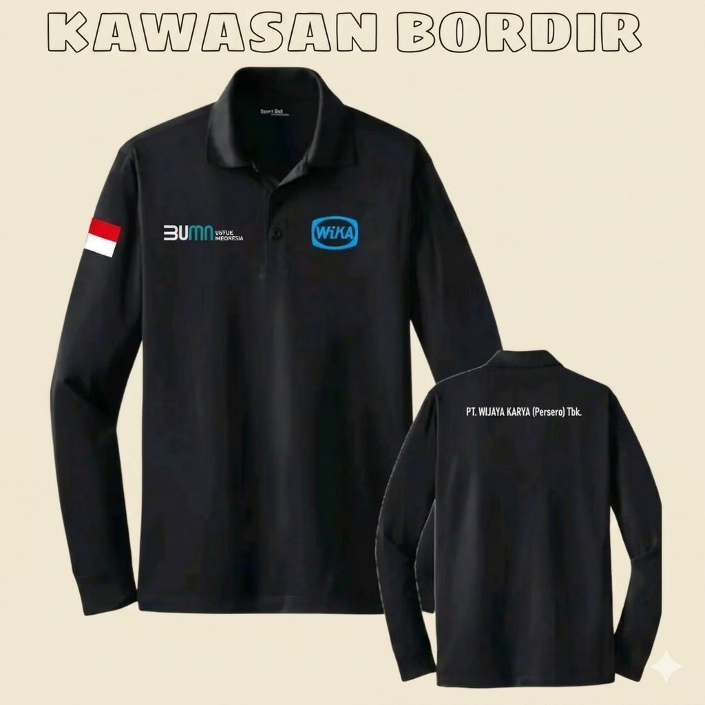 Custom Polo shirt PT Wika baju PT Wika seragam PT Wika kaos PT Wika baju Wika seragam Wika kaos Wika