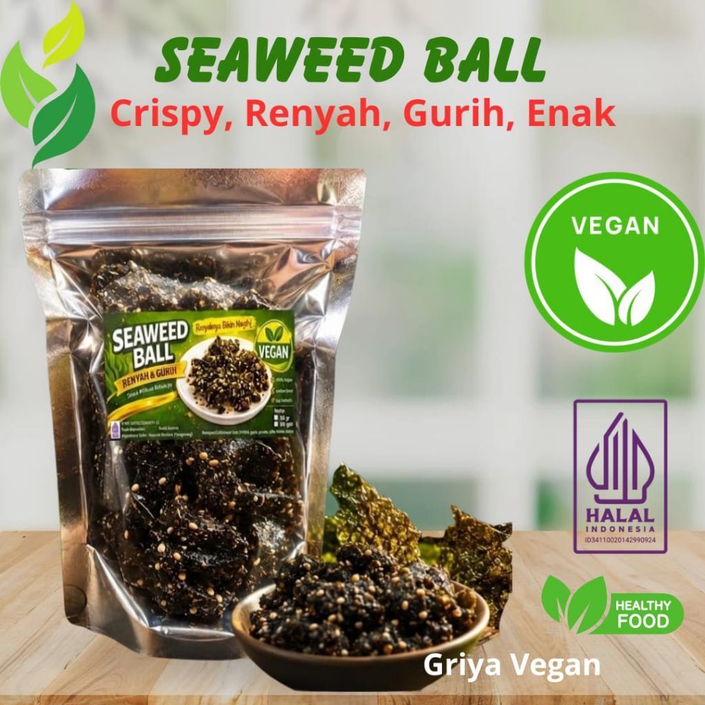 Seaweed Ball Vegan / Snack Vegan Rumput Laut