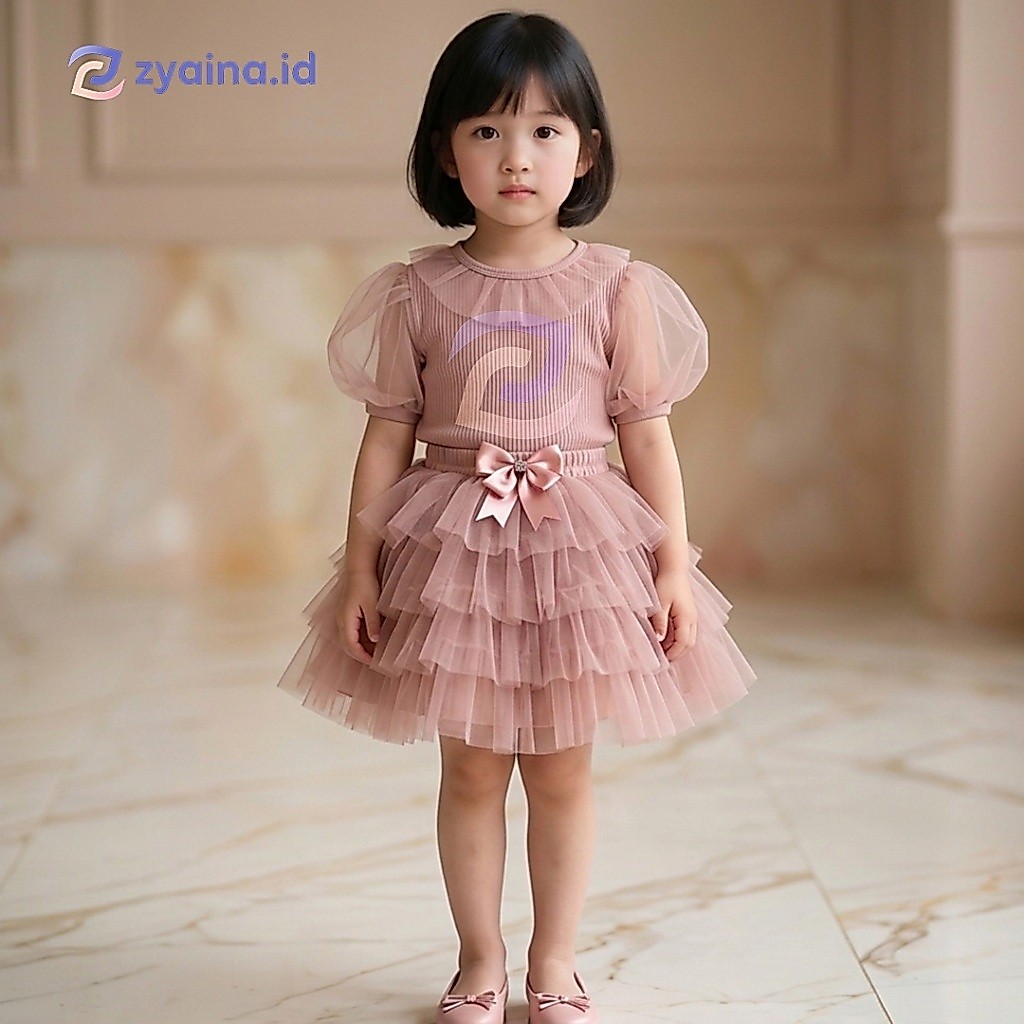 Setelan Rok Tutu Anak Perempuan Premium ALEXA