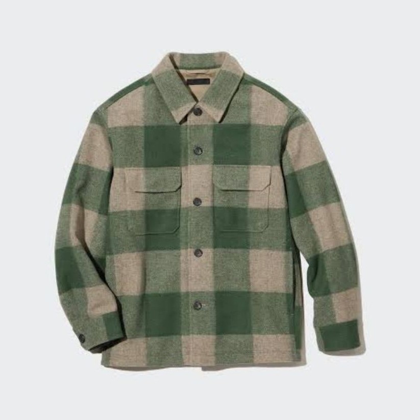 Uniqlo Overshirt Wol Green