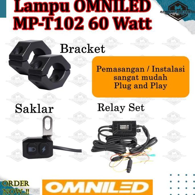 Lampu Sorot OMNILED MP-T102 60 Watt Auxiliary Motorcycle Lht Lampu Tembak Motor OMNILED T 102 Lampu 