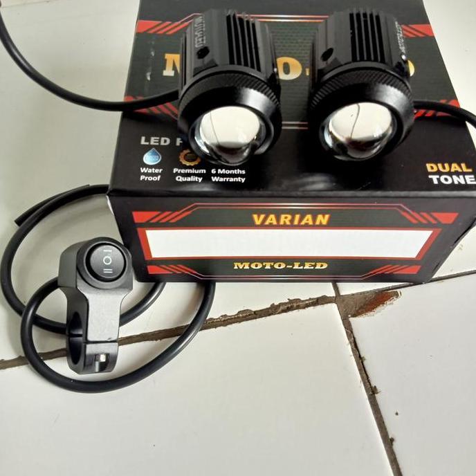 Lampu Tembak d2 laser Motoled premium hi low putih - kuning