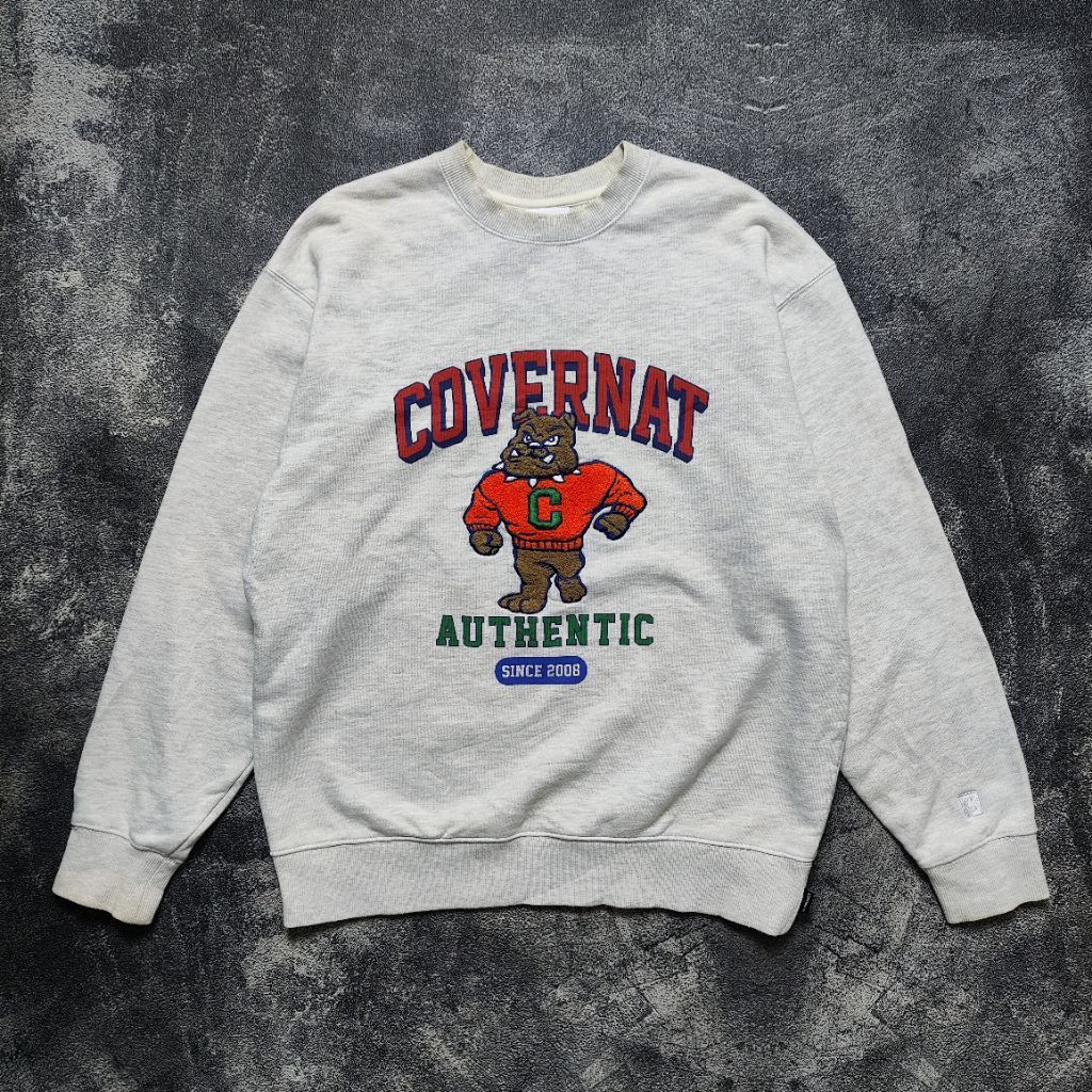 (M-L) COVERNAT Bulldog Sweatshirt