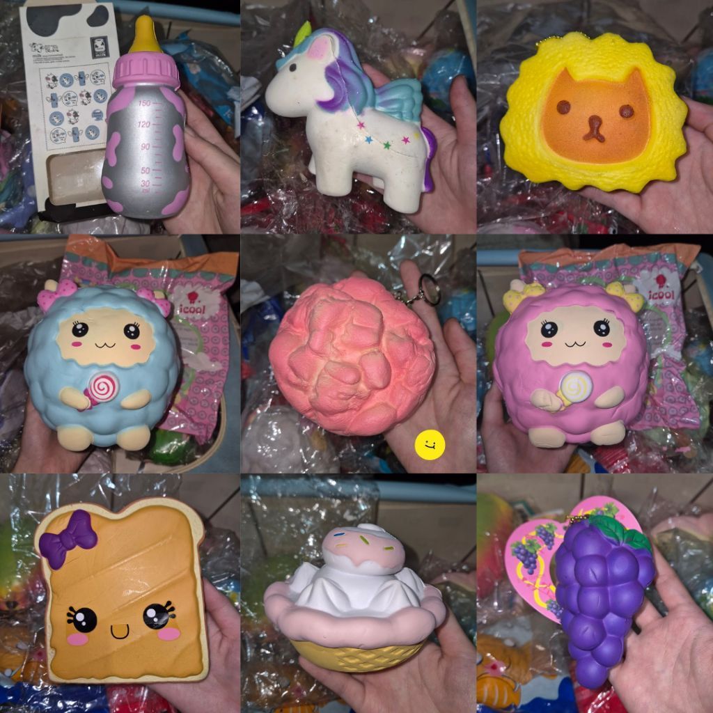 PRELOVED Squishy original licensed asli second silly squishies connie icool milk sheep lion unicorn 