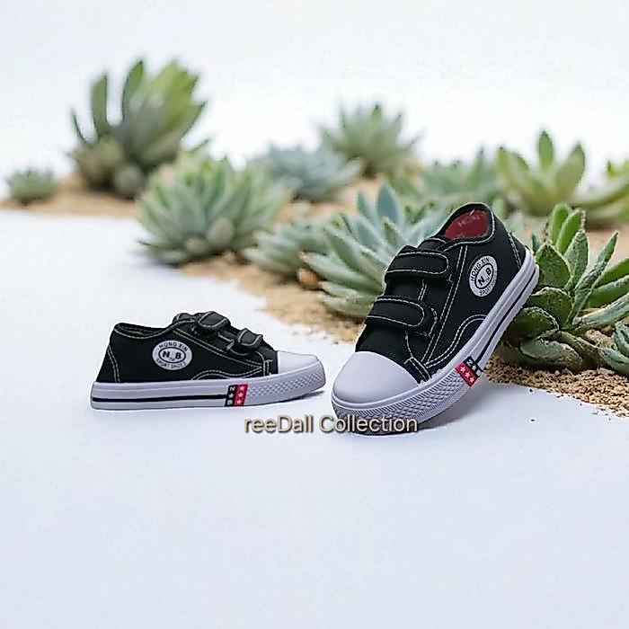 Sepatu Sekolah Anak Laki Laki & Perempuan NB Boots Fashion Bahan Kanvas Outsole Karet Anti Slip