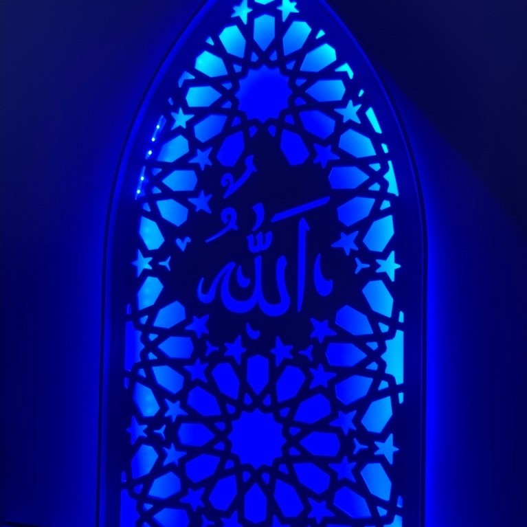 Ornamen PVC Foam Board Motif Minimalis + Lampu 40X80CM || Krawangan Panel Dinding Plavon Tebal 3mm