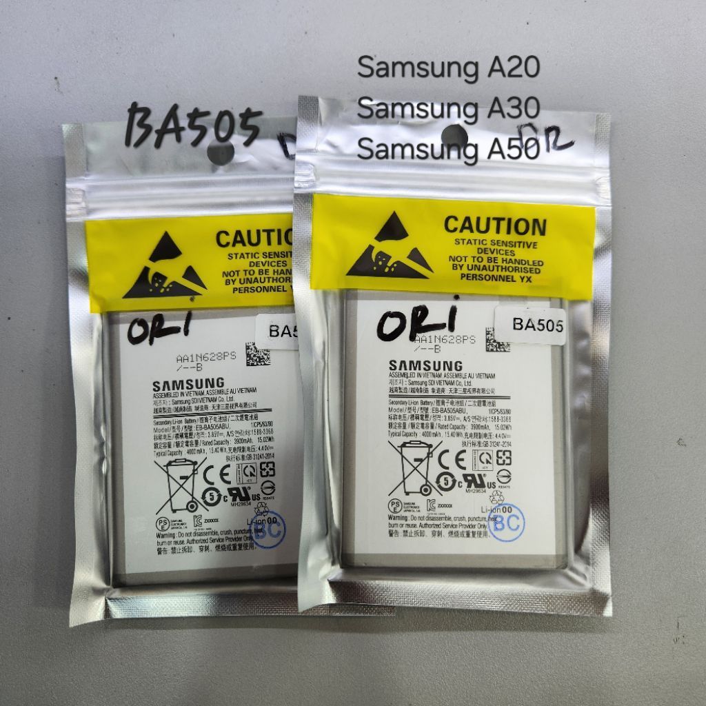 BATERAI SAMSUNG BA505 | SAMSUNG A20 A205F | A30 A305F | A50  A505F ORIGINAL