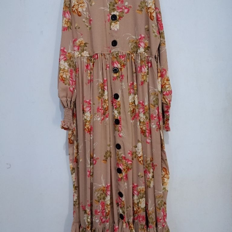Frilla dress ceruty babydoll motif bunga
