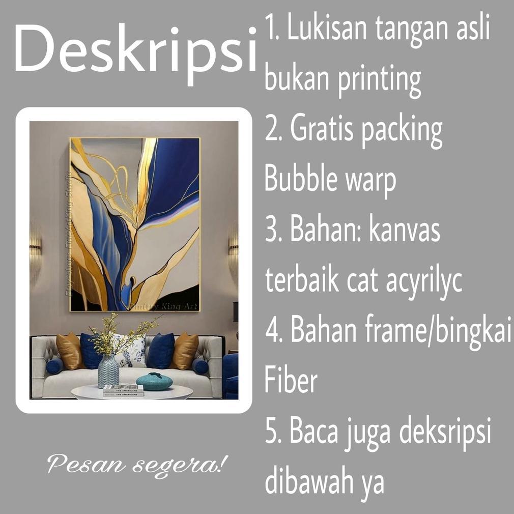 Hiasan Dinding Lukisan Daun Aesthetic Tangan Kampung Seni Jelekong Top