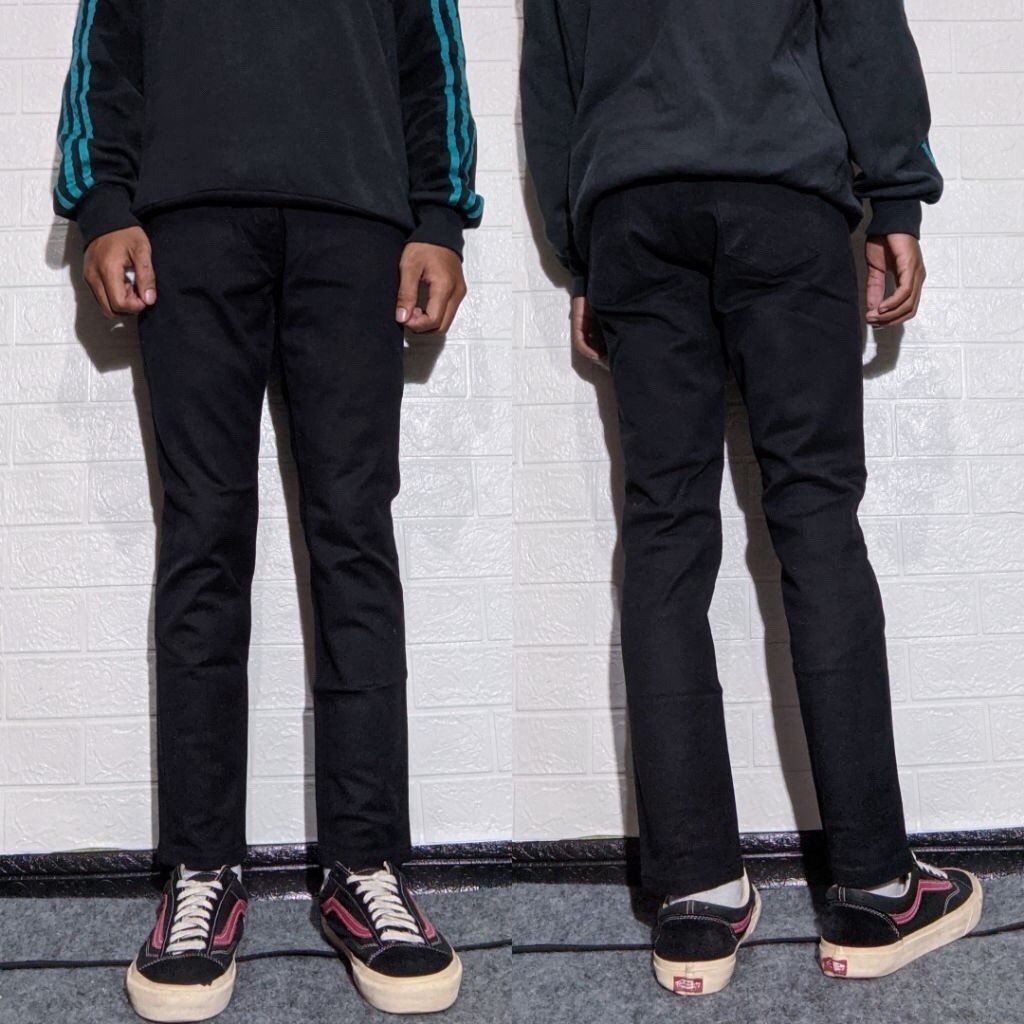 Size 29 Celana Panjang Longpants Jeans Hangten Hitam Skinny fit #C2J86