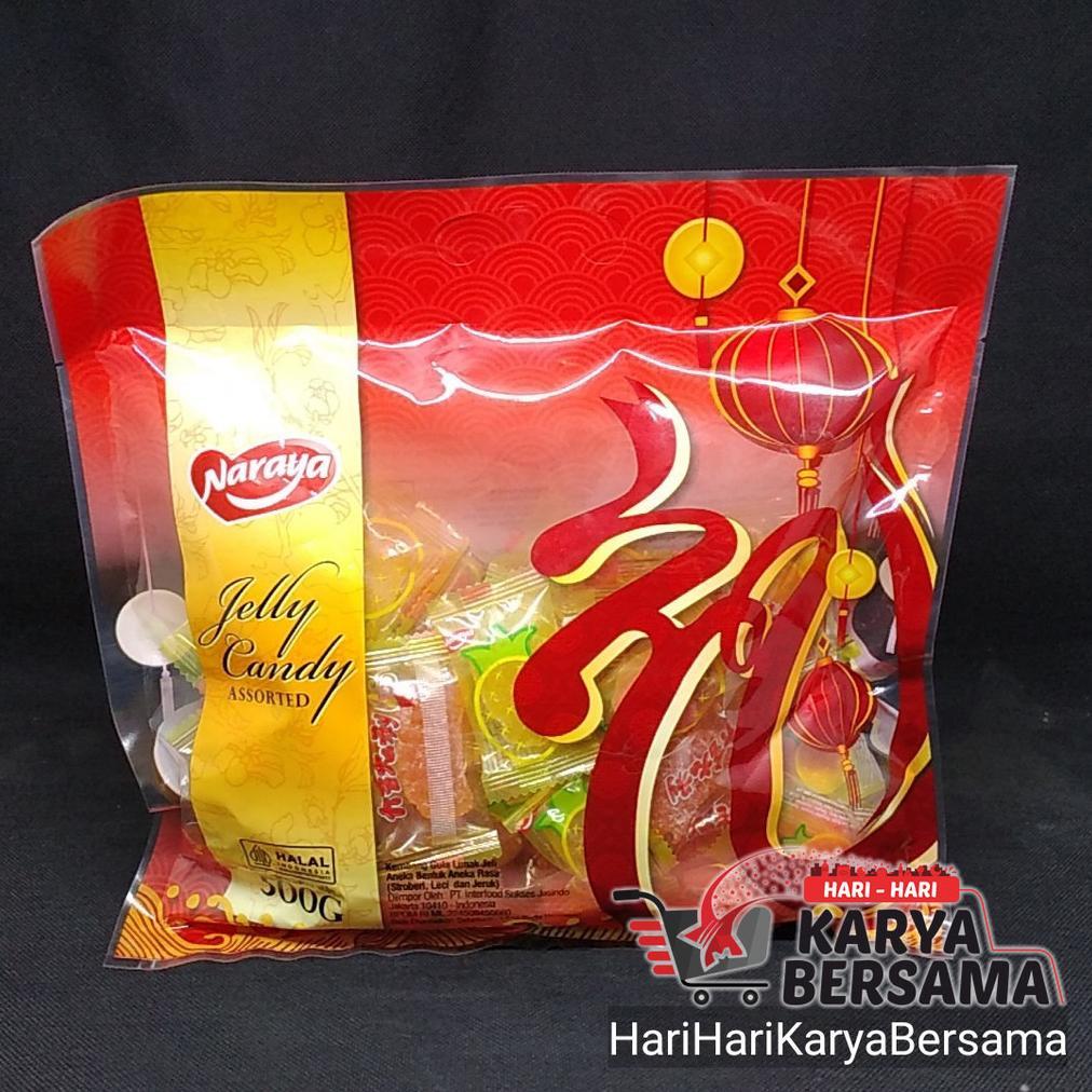 MAKANAN RINGAN PERMEN IMLEK NARAYA PERMEN JELLY CANDY ASSORTED 500GR Diskon