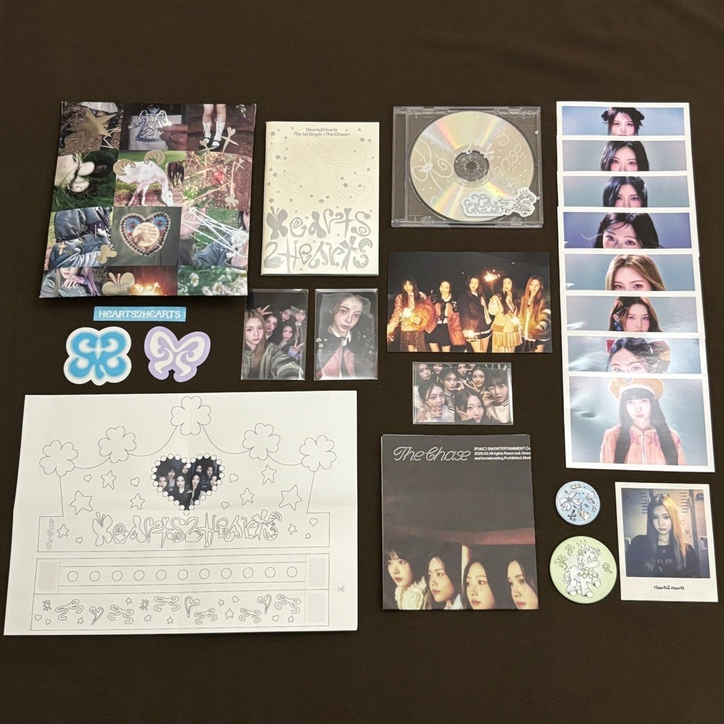 ALBUM HEARTS2HEARTS THE CHASE PACKAGE VERSION PHOTOCARD IAN POSTCARD UNIT YUHA JUUN A-NA YE-ON JEWEL