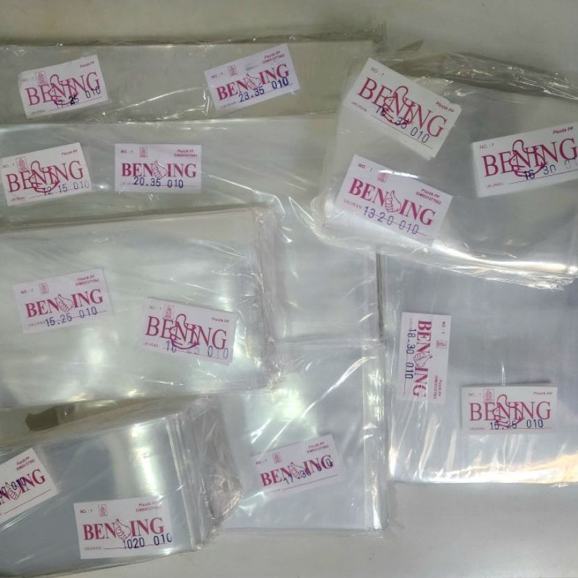 Plastik PP merk BENING Tebal 010