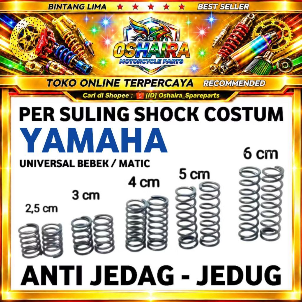 PER SULING SHOCK DEPAN / PER PENINGGI SHOCK / PER SULING SHOCK COSTUM UNIVERSAL BEBEK MATIC PER PENI