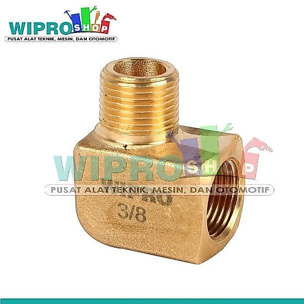 WN5201 SQUARE BRASS ELBOW F3/8" X M3/8" INCH