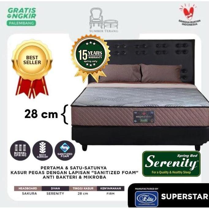Kasur Spring Bed Elite Serenity Grand Superstar Matras Elite Serenity