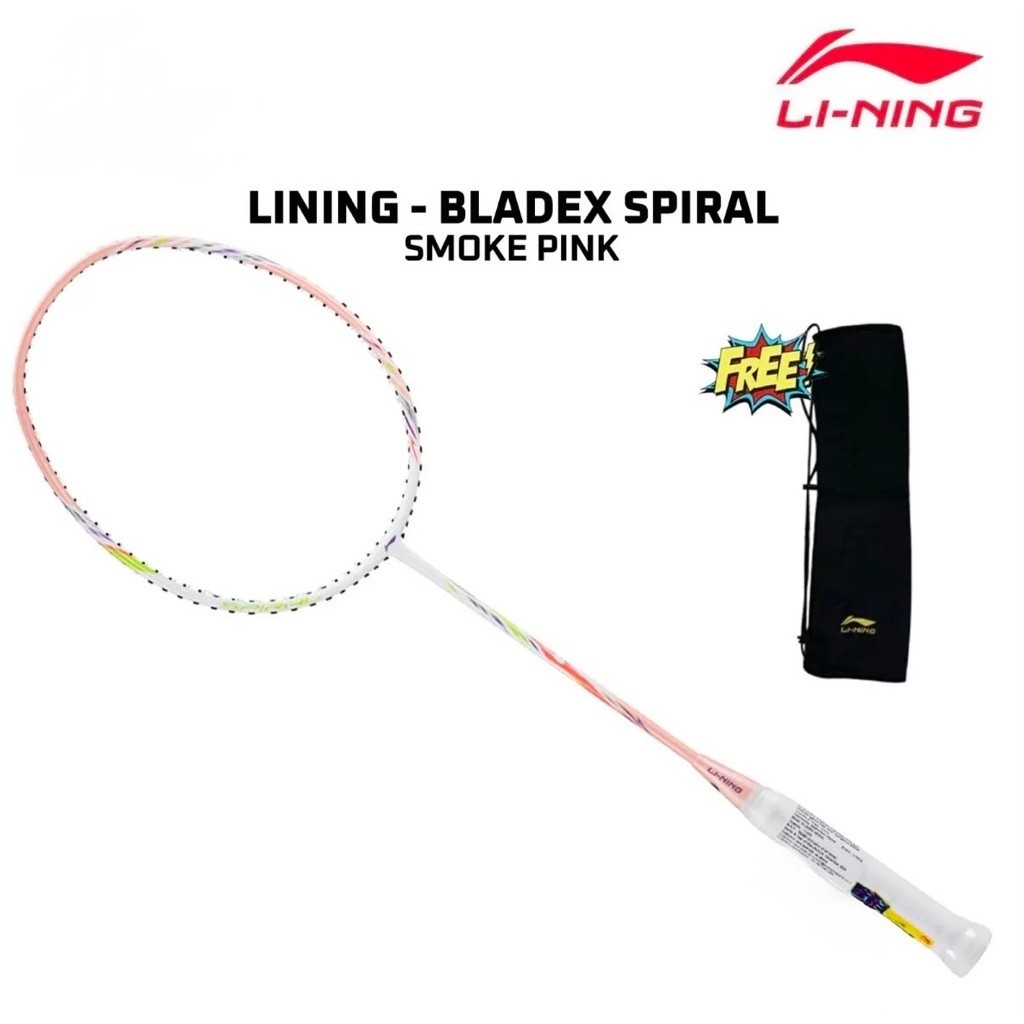 Raket Badminton Lining Li-ning Bladex Spiral Smoke Pink - Racket Bulutangkis 100% Original Lining