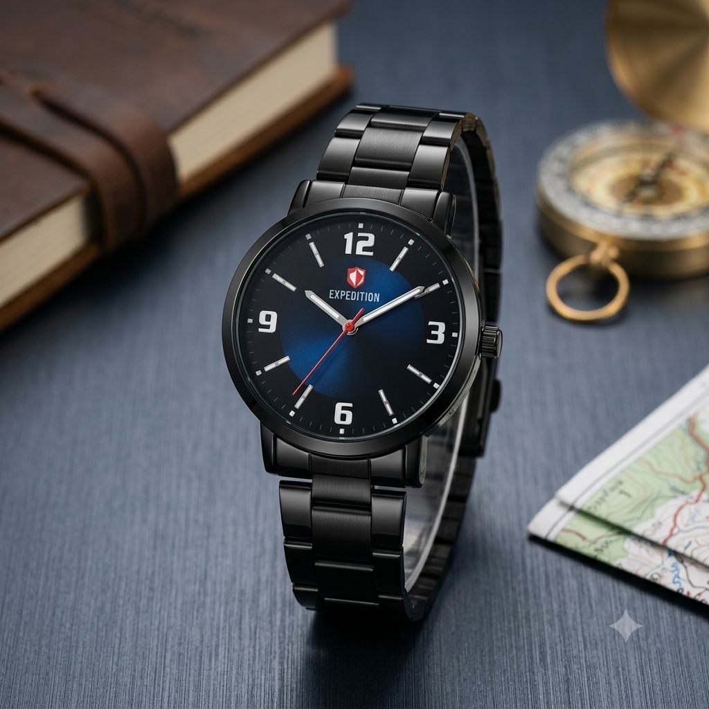 JAM TANGAN SWISS TIME RANTAI HITAM