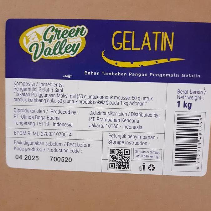 Handmade- Gelatin Halal Bubuk 1 Kg