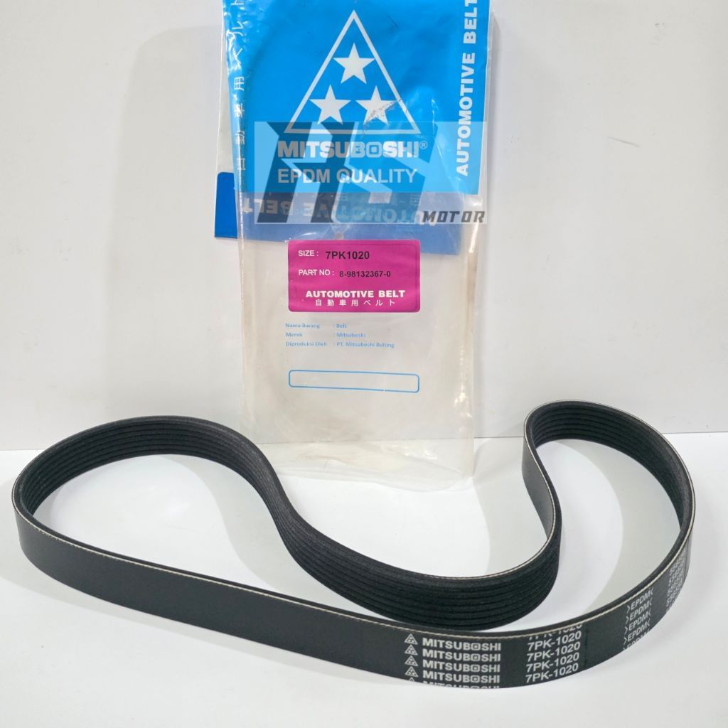 TALI KIPAS FAN BELT VAN BELT MOBIL ISUZU DMAX D-MAX 2.5 4JK1 DMAX D-MAX 3.0 4JJ1 7PK1020 / 8-98132-3