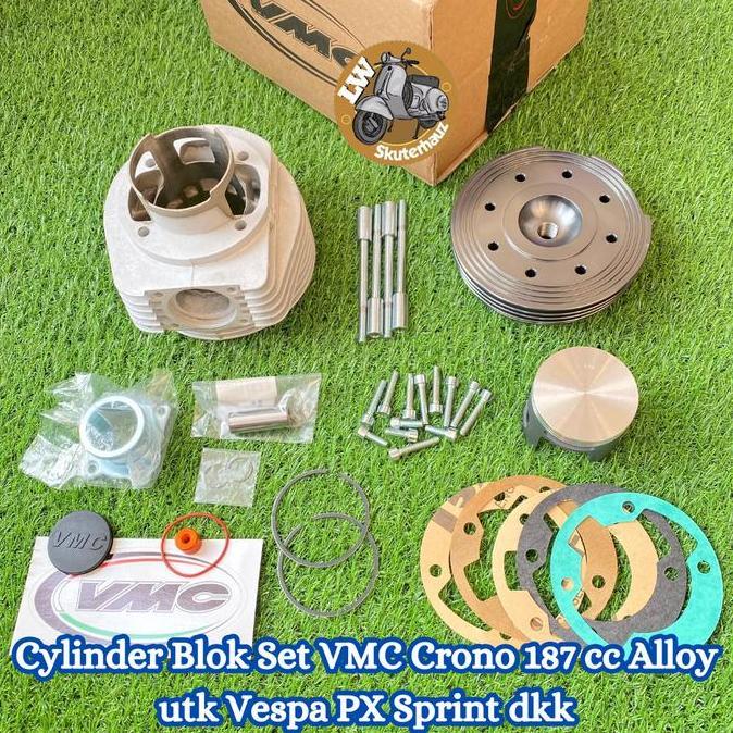 Blok set VMC Crono 187 cc Alloy Utk Vespa Sprint, Px dkk