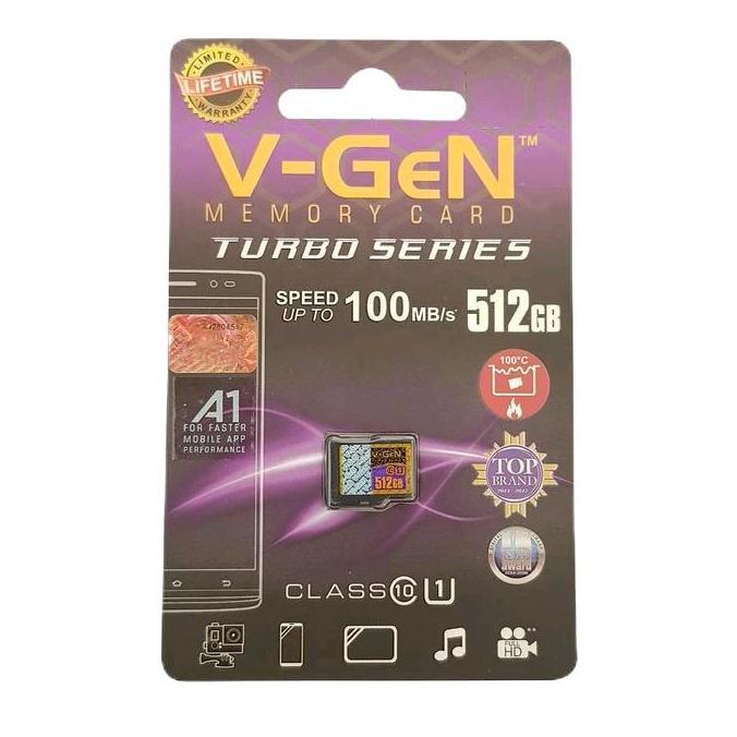 Microsave- Microsd V-Gen Turbo 512Gb Class 10 Memory Card Micro Sd Vgen