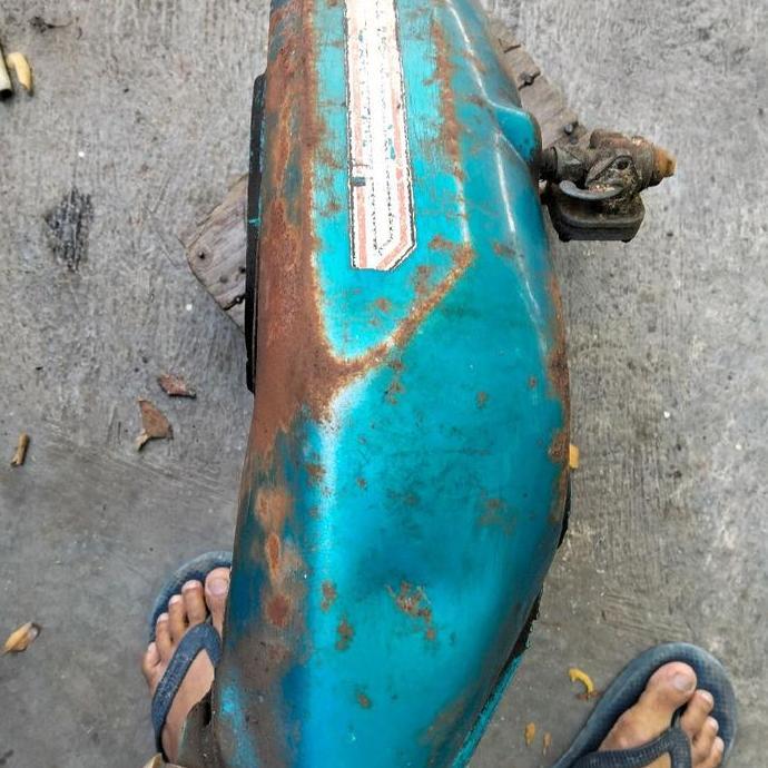 tangki bensin Yamaha v 70 v75 biru orinal