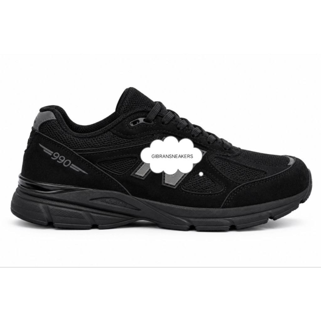 SEPATU SNEAKERS NB 990V4 BLACK MADE IN USA
