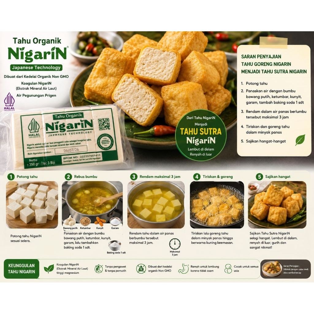 Tahu Organik NigariN (Non GMO)