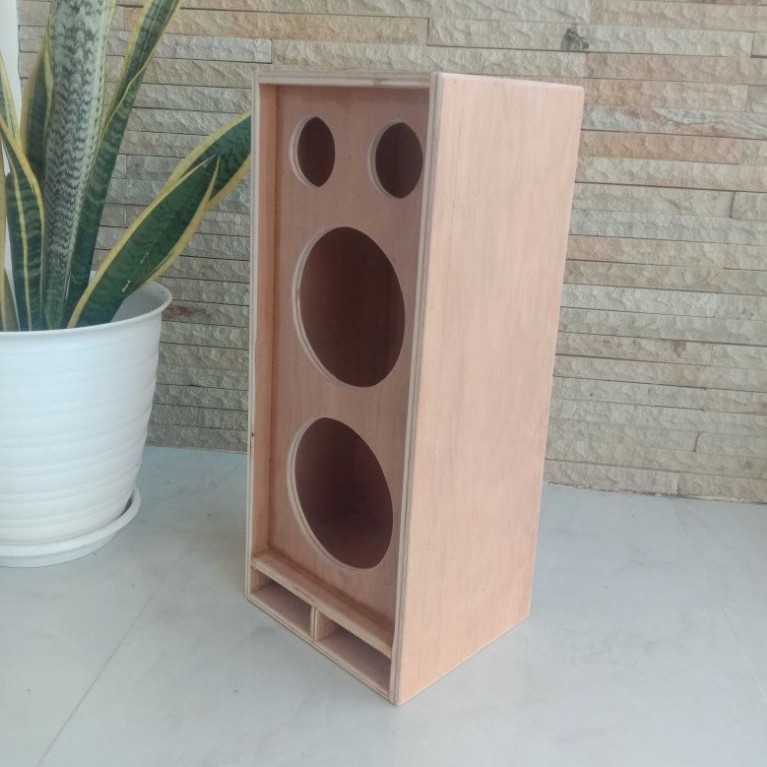 Box Speaker 6 inch Double + 2 Lubang Tweeter 3 inch