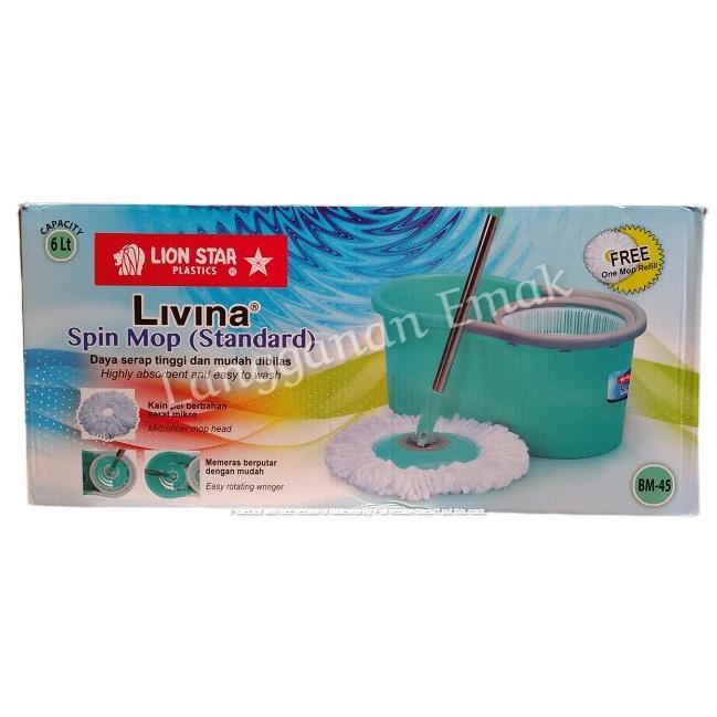Lion Star Pel Lantai Putar Otomatis Spin Mop / Pel Lantai Putar Lion Star BM-45 / Spin Mop Lion Star