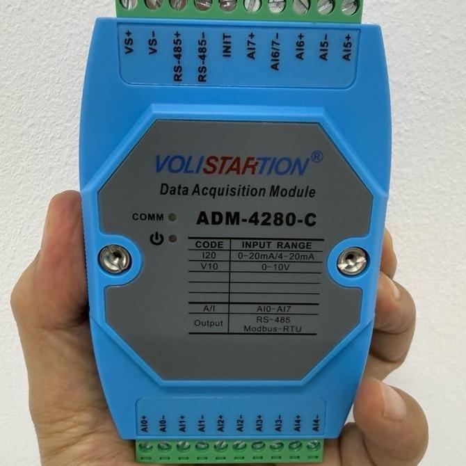 MODBUS RTU RS485 - Voltage 0-10 Volt to Modbus RTU RS485 ADM-4280-V10