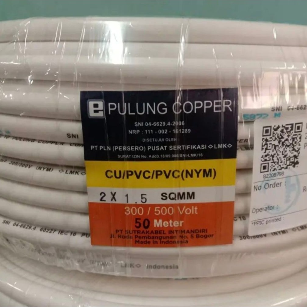 KABEL NYM PULUNG COPPER 2x,1,5 50METER