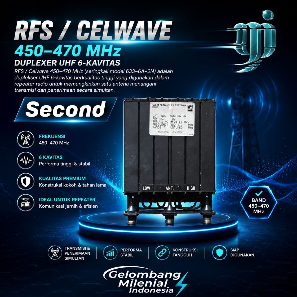 DUPLEXER RFS UHF 450 470MHZ SECON