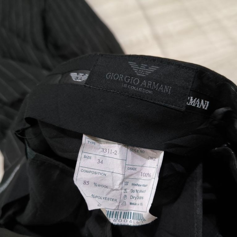 Celana Giorgio Armani Hitam Motif sz 34