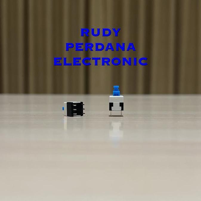 SWITCH PUSH BUTTON SAKLAR ON 6 PIN KOTAK MINI 8MM 8X8 MM PB-22E08 RPE27