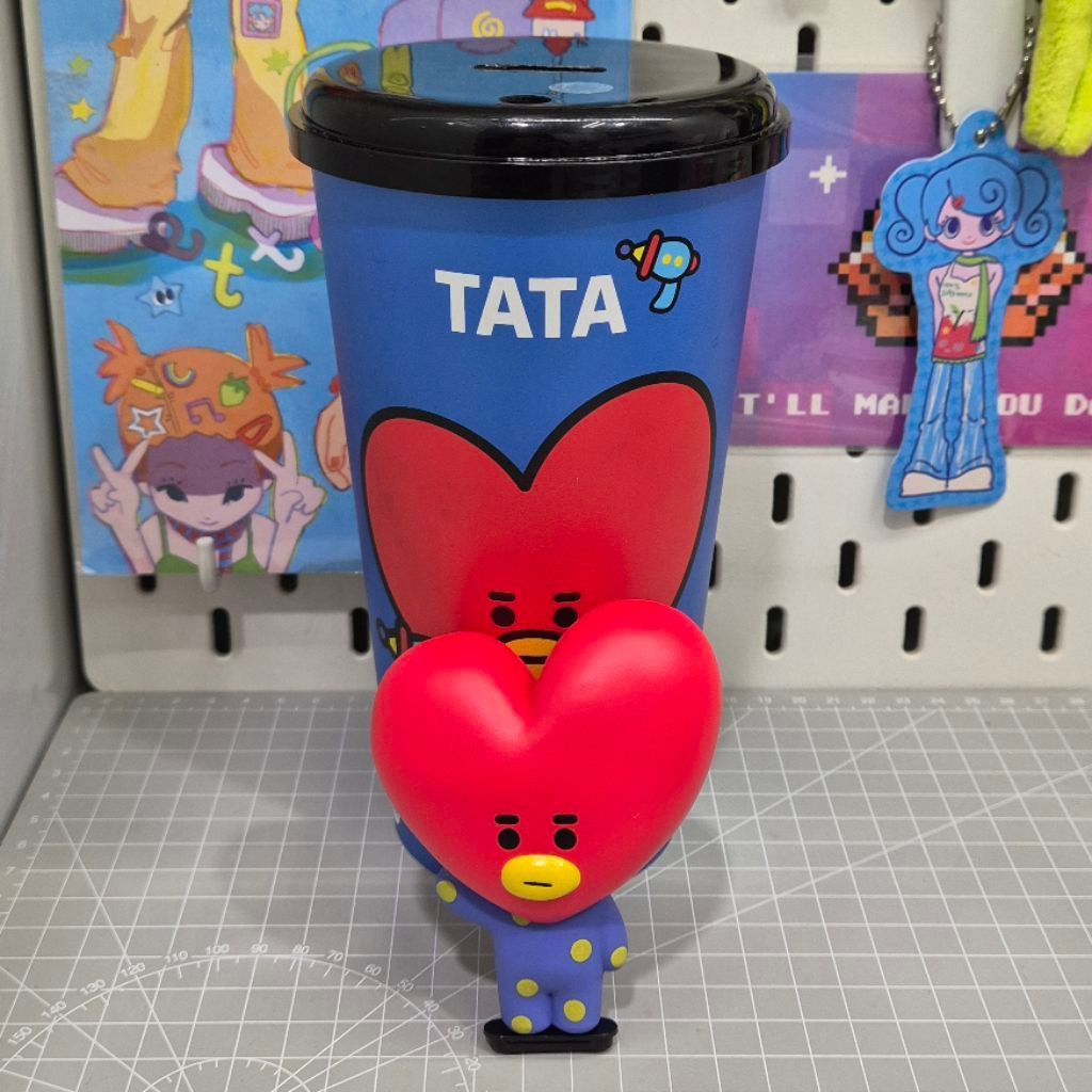 PRELOVED BT21 x CGV Cinema Tumbler Topper (TATA) official | orginial asli botol minum air cup water 