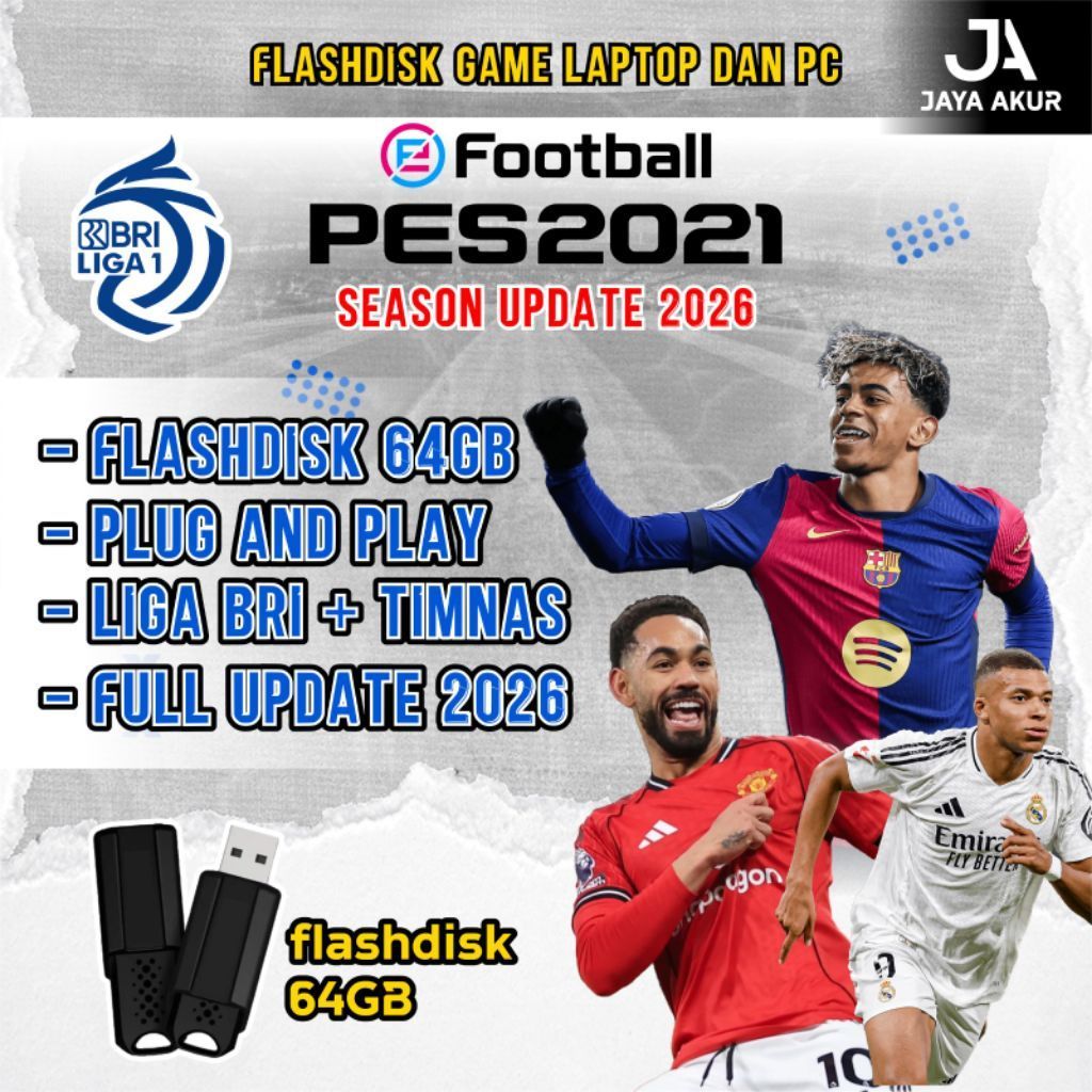 FLASHDISK GAME PES 2021 UPDATE 2026 PLUG AND PLAY