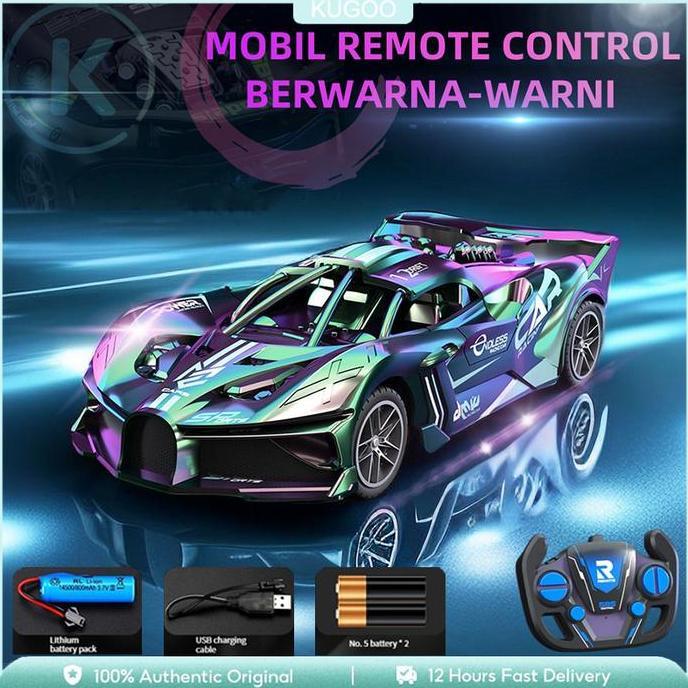 KUGOO Mobil Balap Remote Control Mainan Mobil RC Drift 118 2WD Kecepatan Tinggi Mobil Mainan Anak La