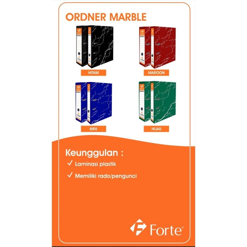 MAP ORDNER FORTE MARBLE FOLIO / F4